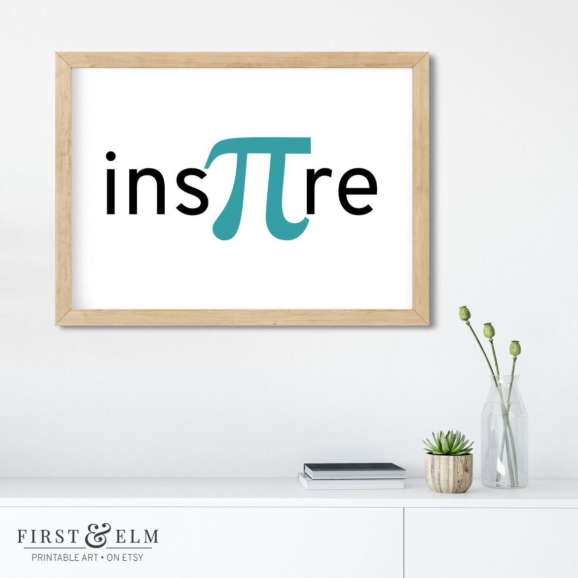 Inspire Pi Poster, Math Teacher Office Art - Image 2