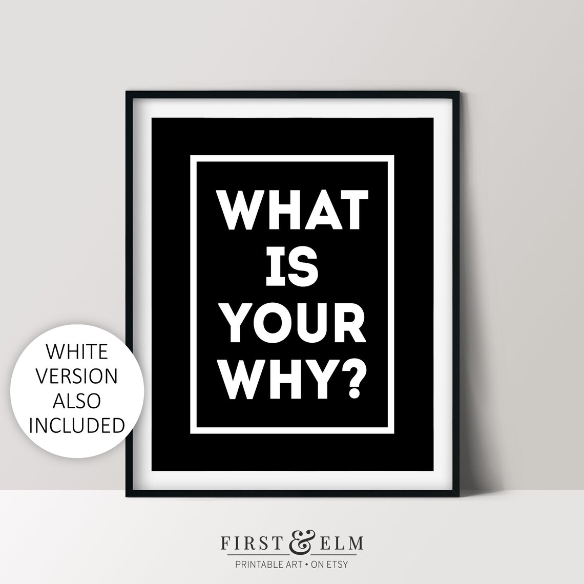 What Is Your Why Goal Inspiration Quote Poster