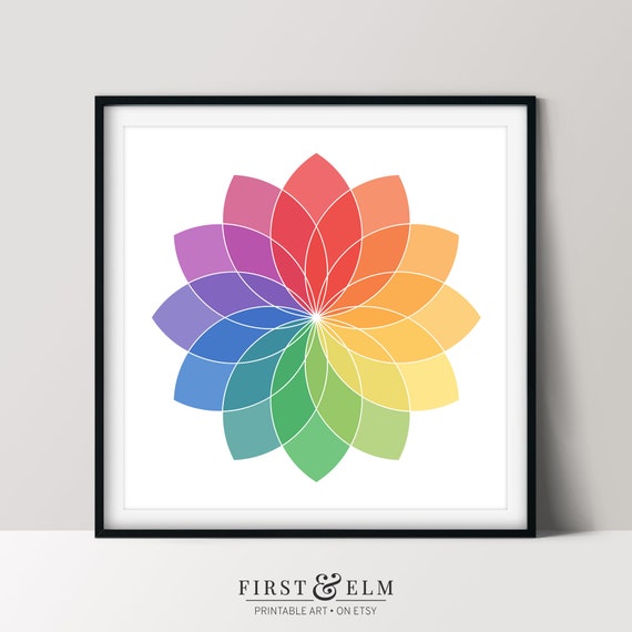Colors Of The Rainbow Minimalist Design Unique Home Dcor Art