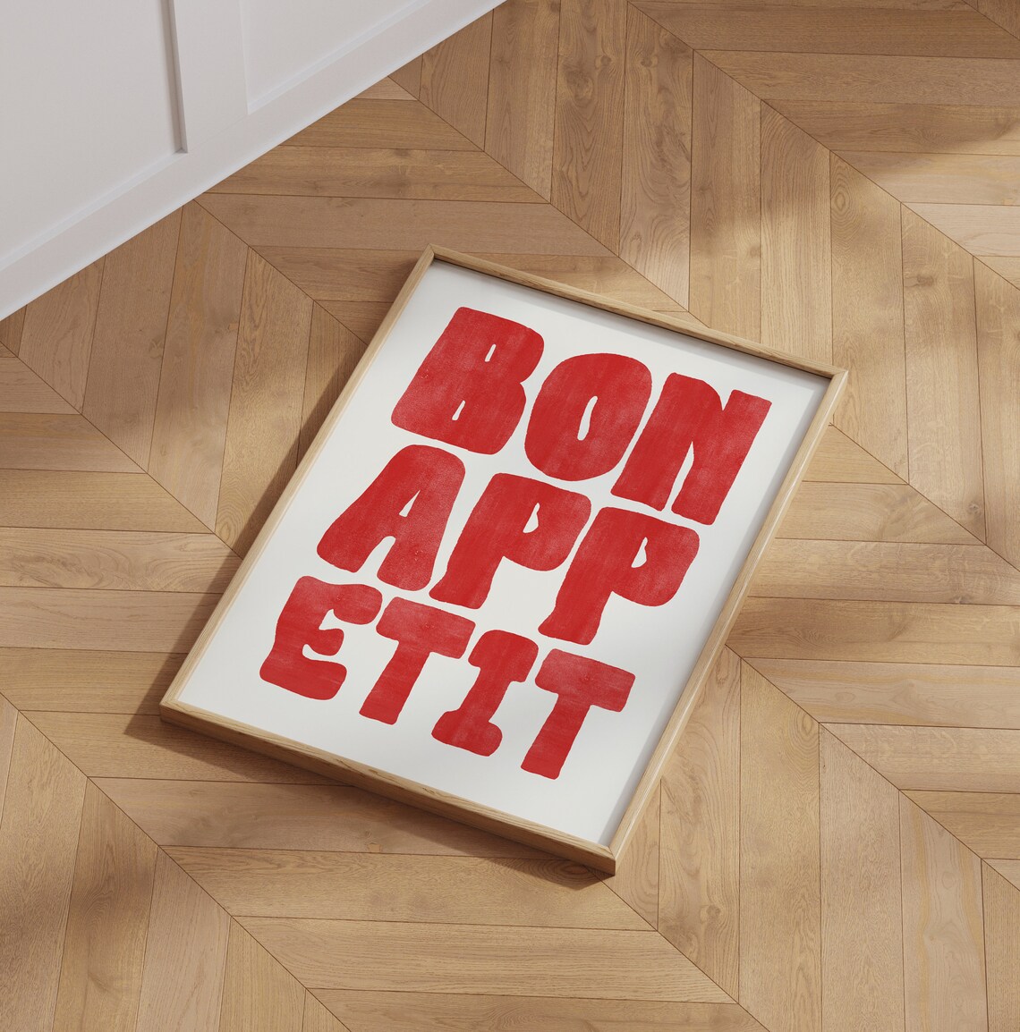 Bon Appetit, Mid-Century Typography Kitchen Art - Image 6
