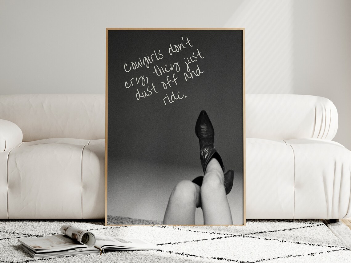 Cowgirl Boots, Retro Western Poster Print - Image 4