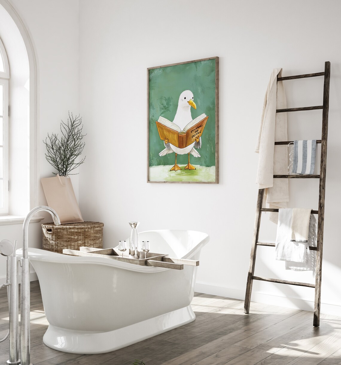 Cheeky Seagull Toilet Humor Sign, Bird Art - Image 4