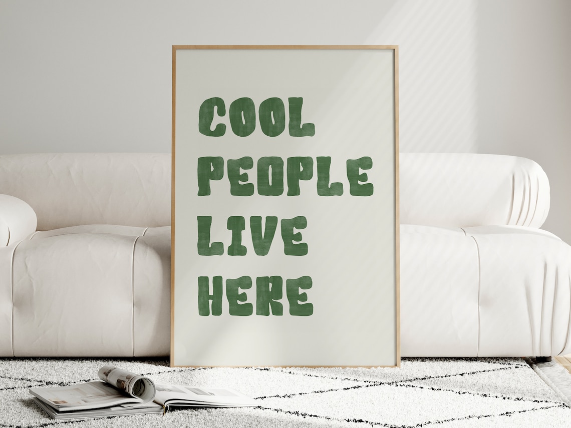 Cool People Live Here Typography, Minimalist Poster - Image 4