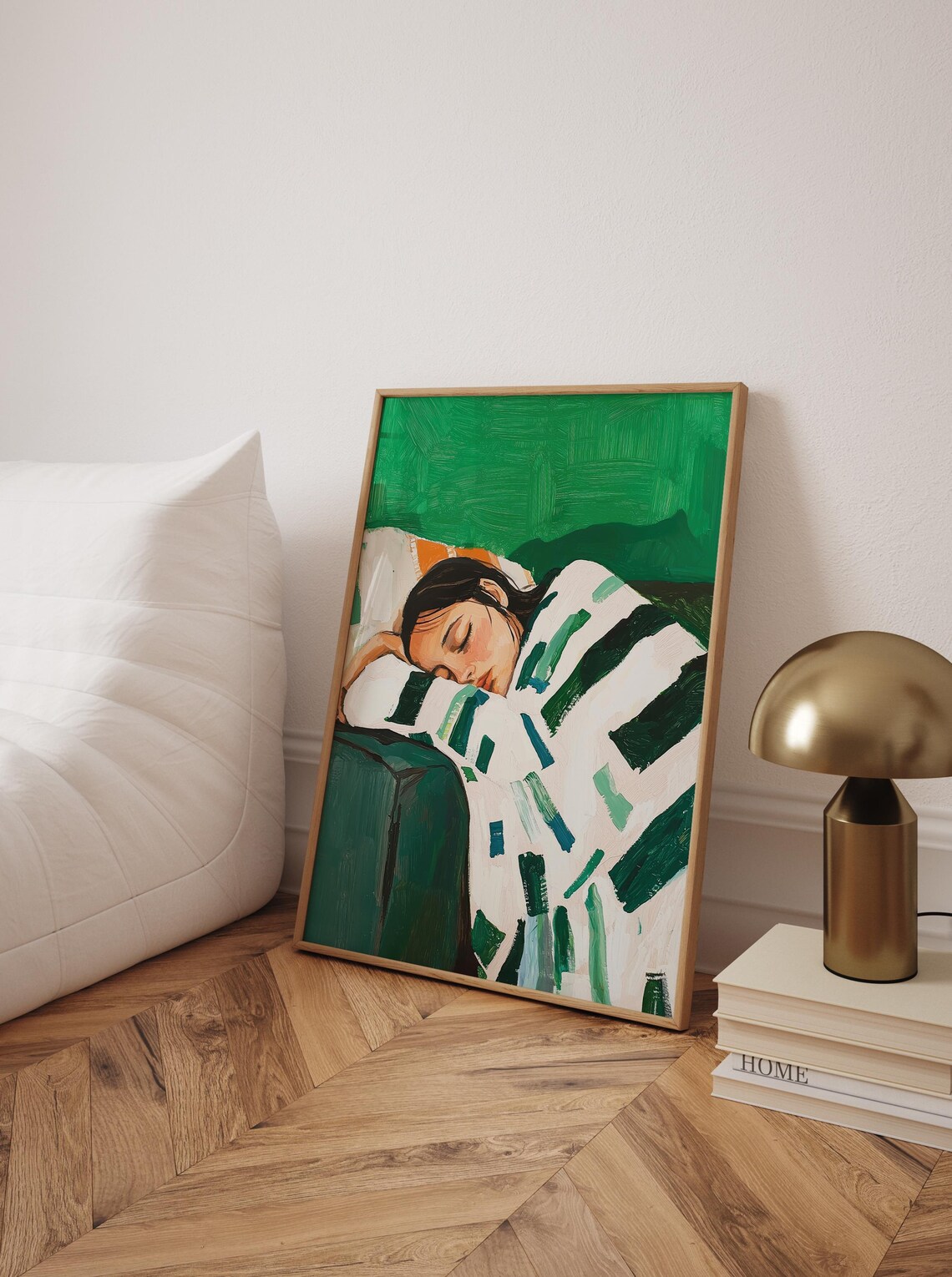 Emerald Green Abstract Contemporary Minimalist Art - Image 6