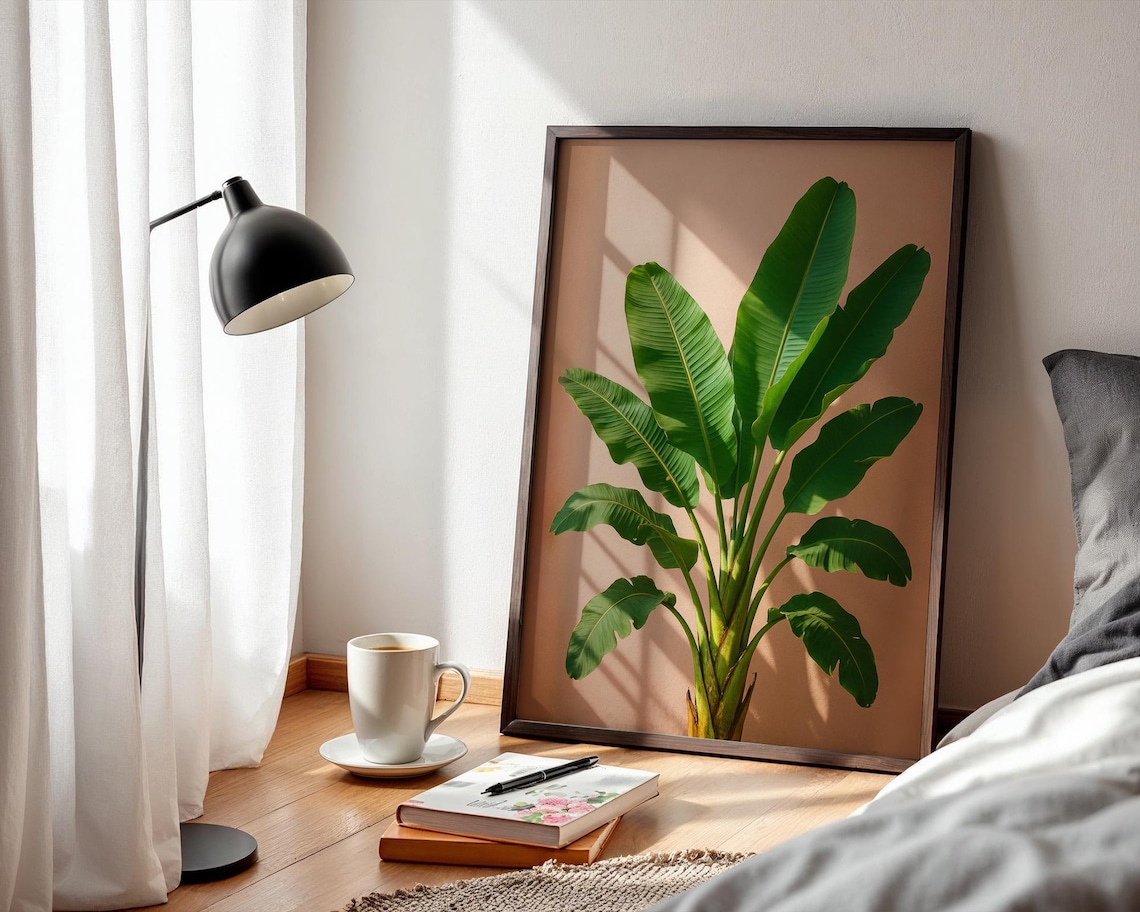 Banana Leaf Minimalist Tropical Plant Poster - Image 3