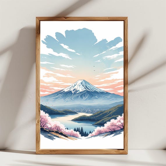 Scenic Wall Art Print Home Dcor Mountain Landscape Poster Nature Lover Gift Inspirational Room Decoration