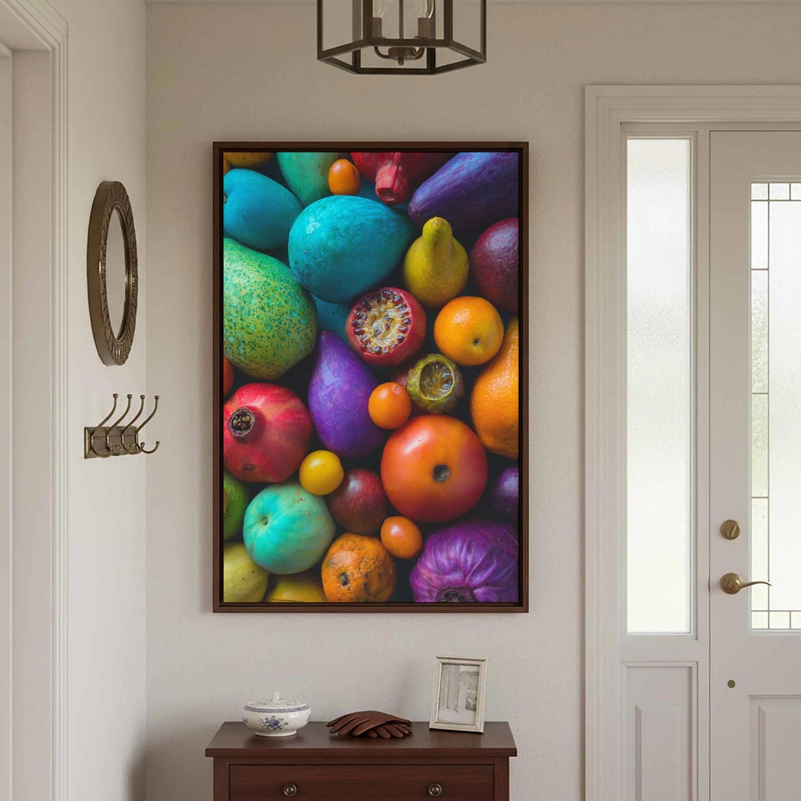 Vibrant Exotic Fruits Still Life Colorful Tropical Fruit Poster