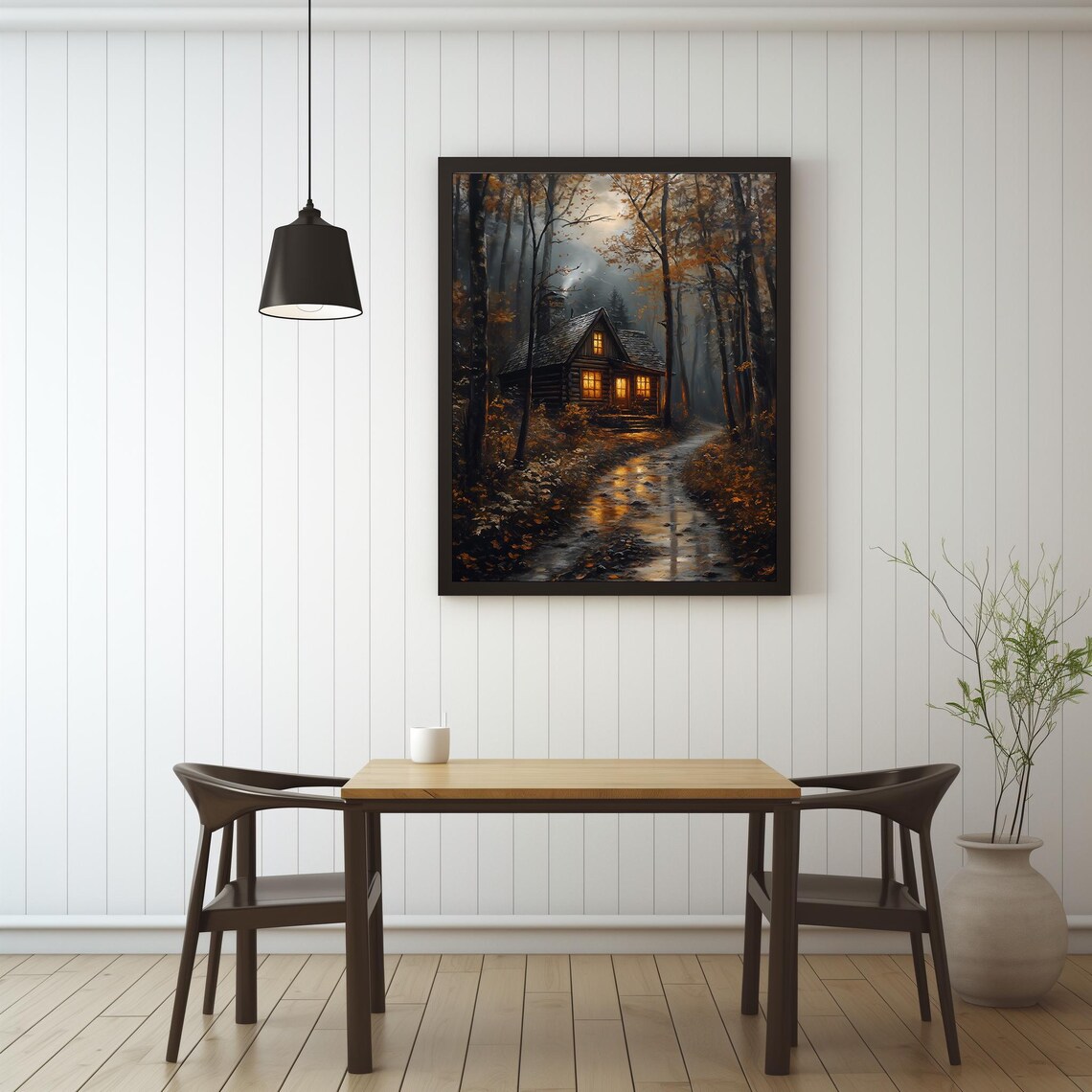Autumn Countryside Vintage Fall Art Print, Farmhouse Decor - Image 3