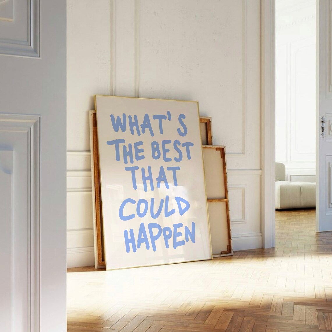 Whats The Best That Could Happen Quote Poster, Trendy - Image 2