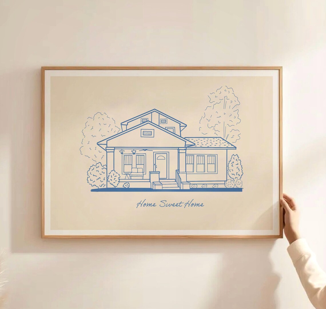 Custom House Portrait Personalized House Line Art Print - Image 2