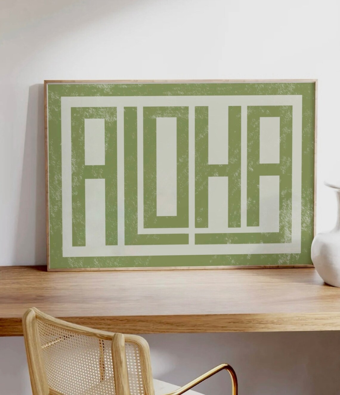 Aloha Typography Print, Retro Hawaiian Wall Art - Image 2