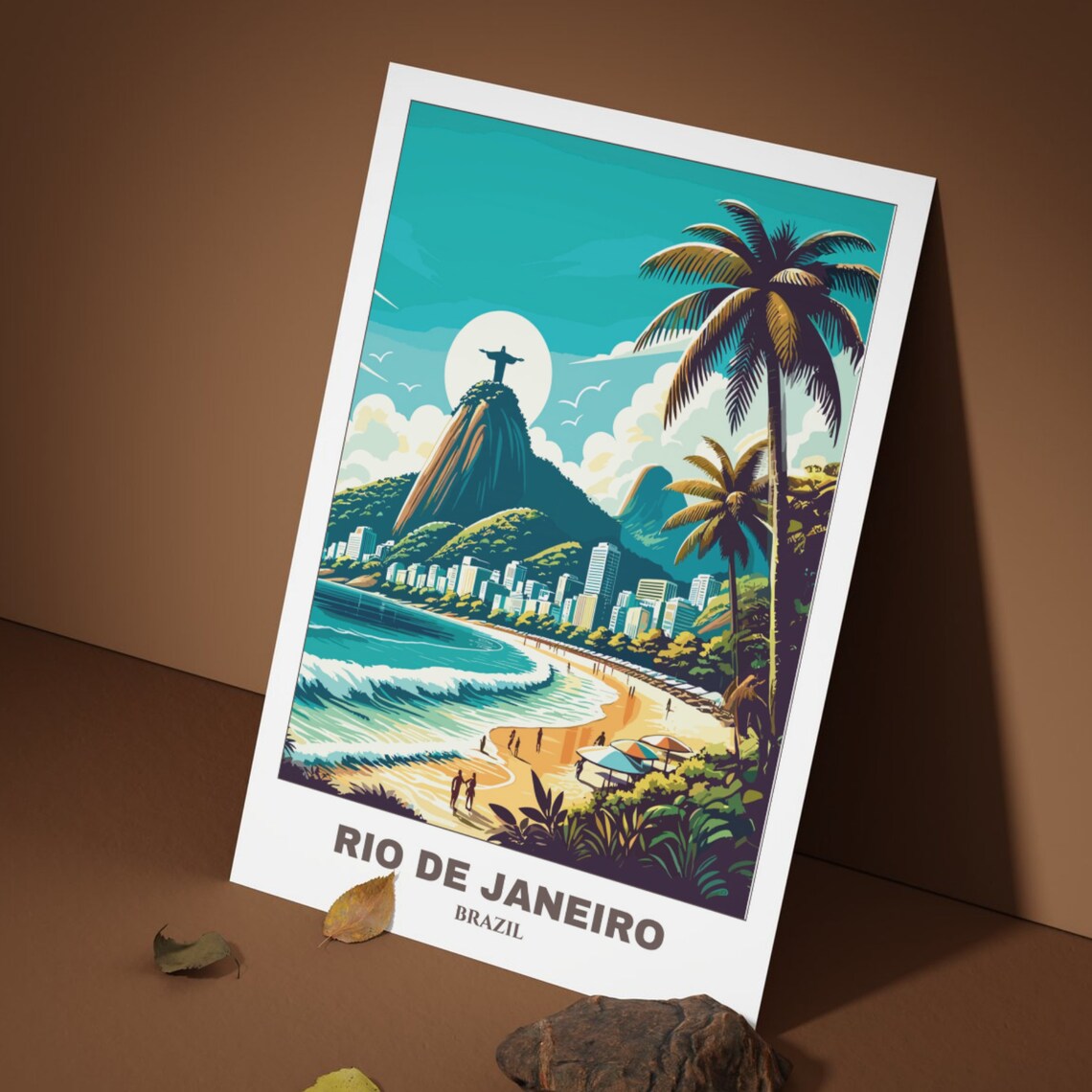 Rio De Janeiro Travel Poster, Cityscape Art Print - Image 4