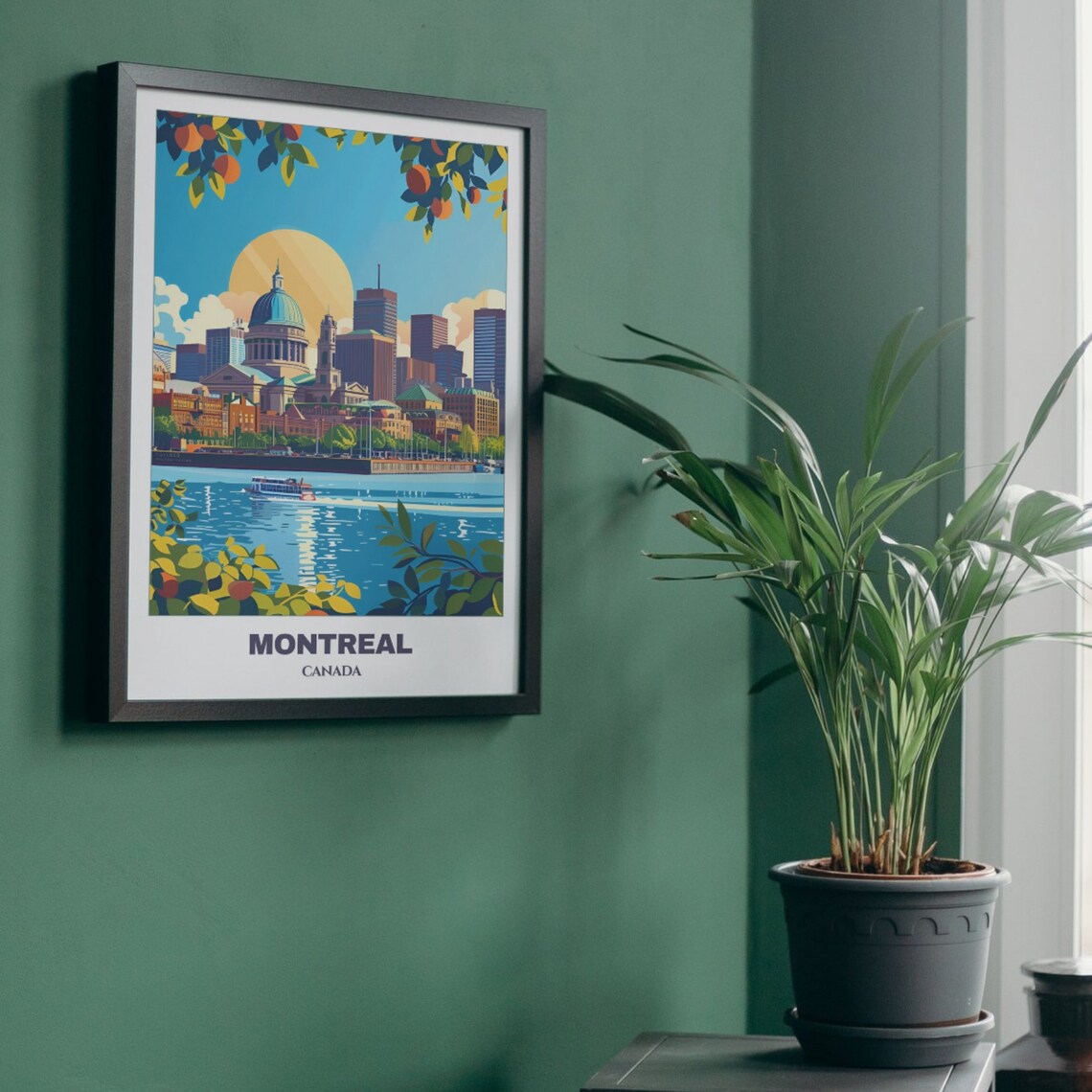 Montreal Canada Waterfront Skyline Old Market Hall Summer Poster - Image 5