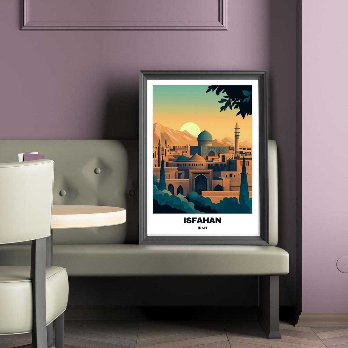 Isfahan Travel Poster Iran Travel Poster Citycape Painting Wall Art Print Isfahan Home Decor Isfahan Trip Print - Image 2