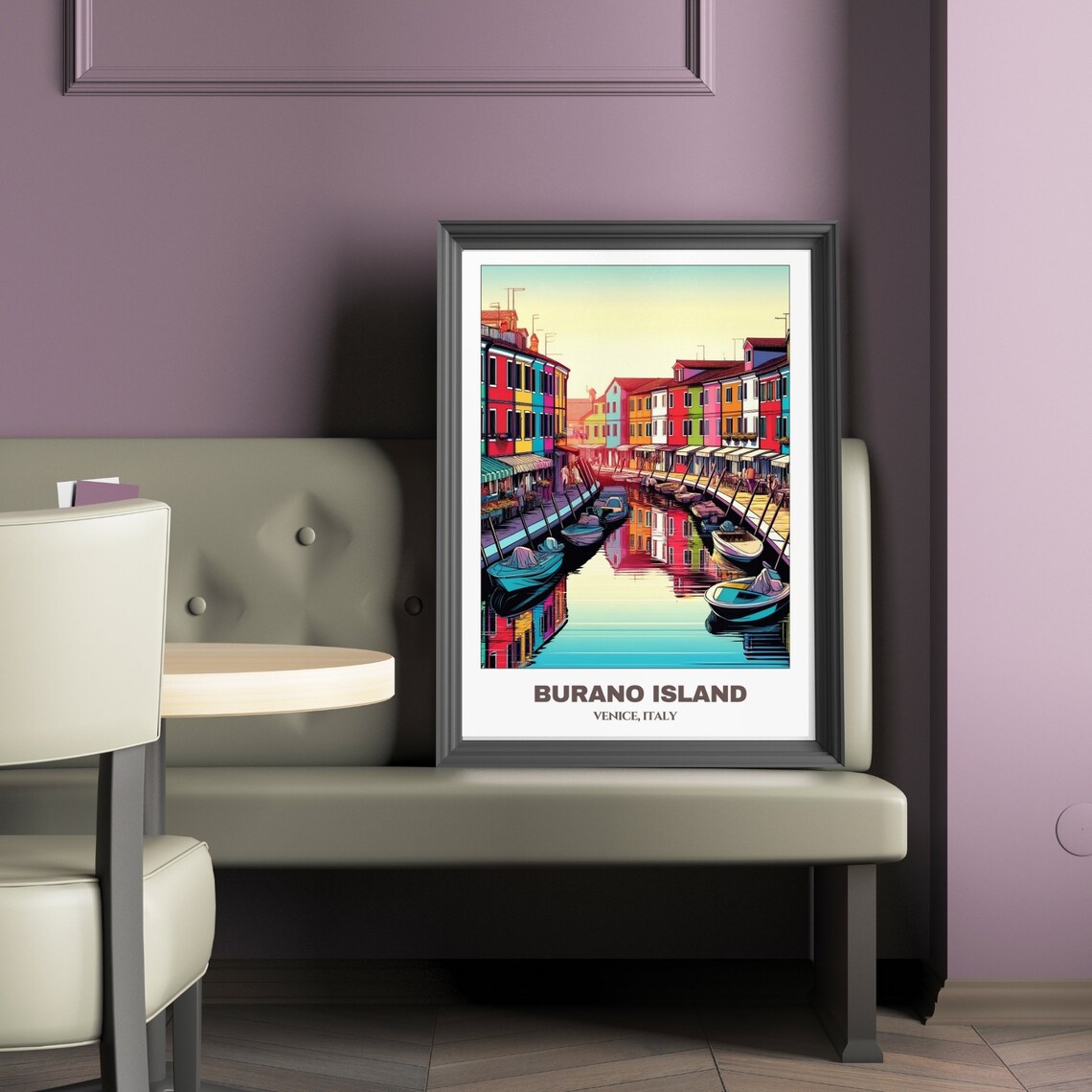 Burano Island Travel Poster Venice Travel Poster Italy Painting Print Wall Art Burano Travel Wall Decor Venice Trip - Image 2