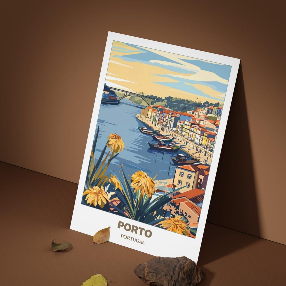 Porto Travel Poster Portugal Travel Poster Citycape Painting Print Wall Art Porto Home Decor Portugal Trip Print - Image 5