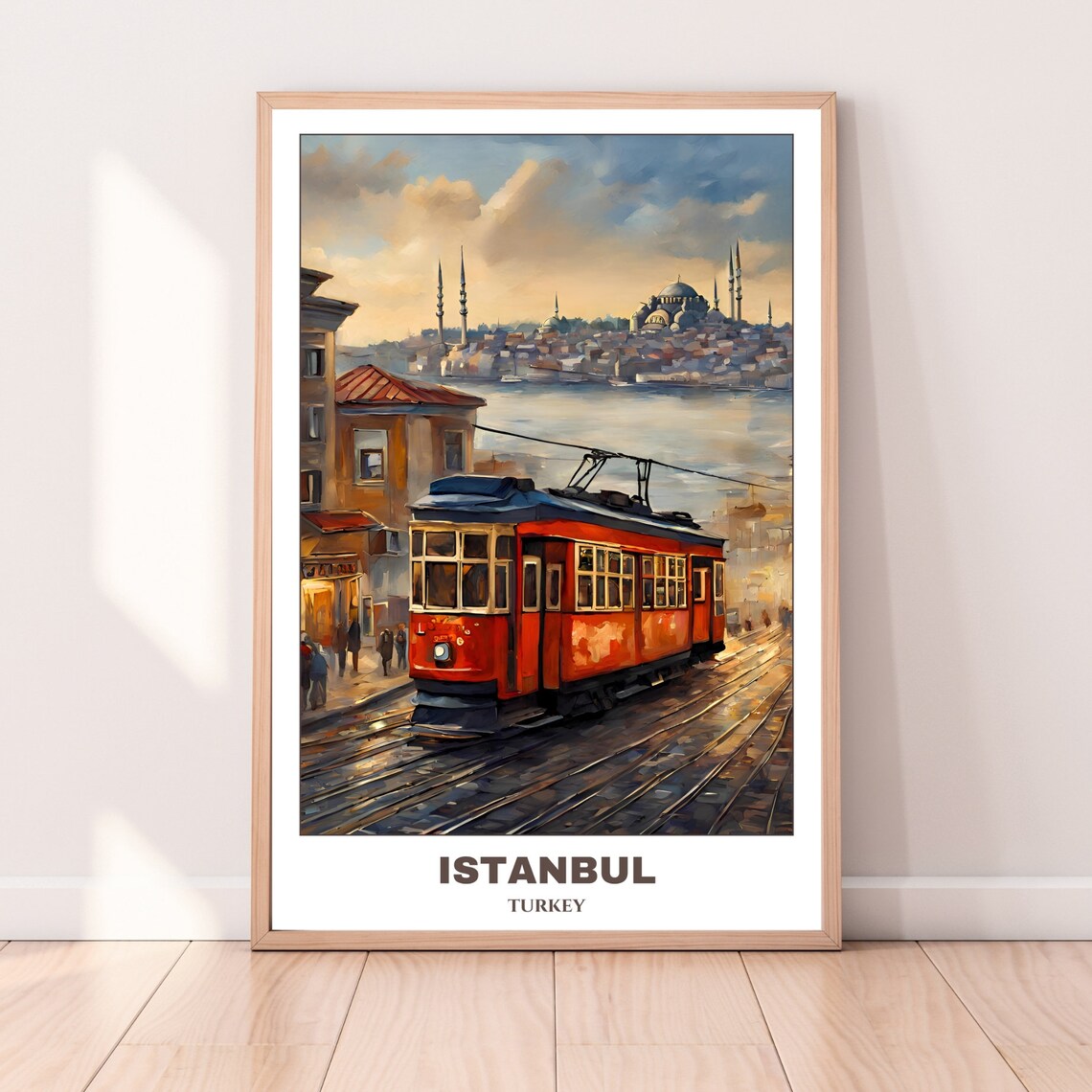 Istanbul Travel Poster, Cityscape Painting Art Print - Image 5