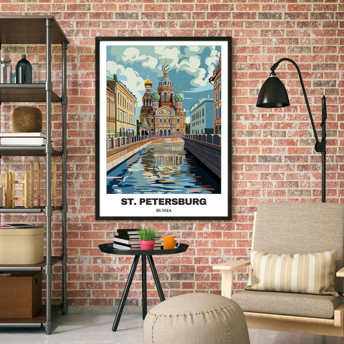 St Petersburg Travel Poster, Russia Cityscape Art Print - Image 2