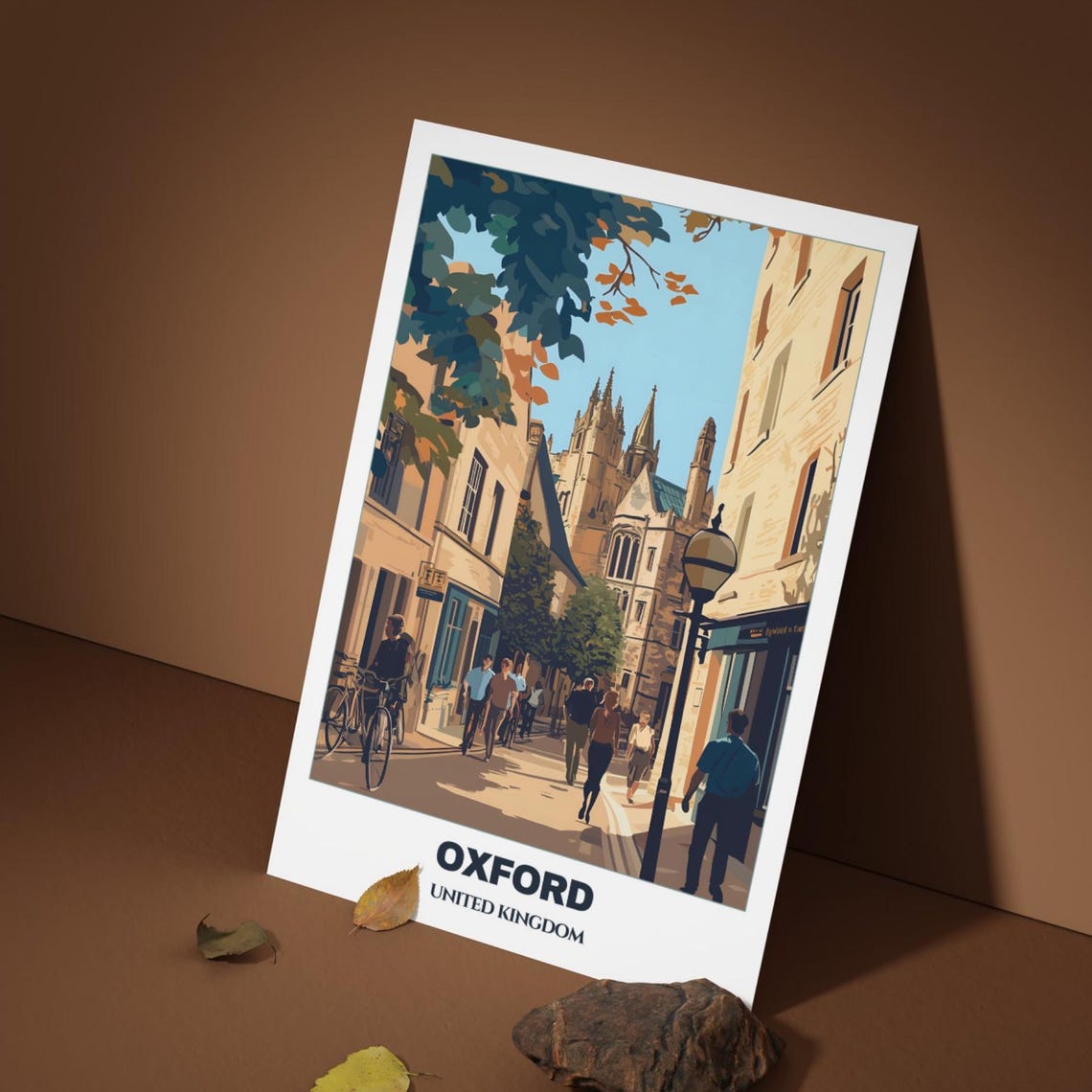 Oxford Travel Poster United Kingdom Travel Poster Citycape Painting Wall Art Oxford Home Decor Oxford Illustration - Image 4