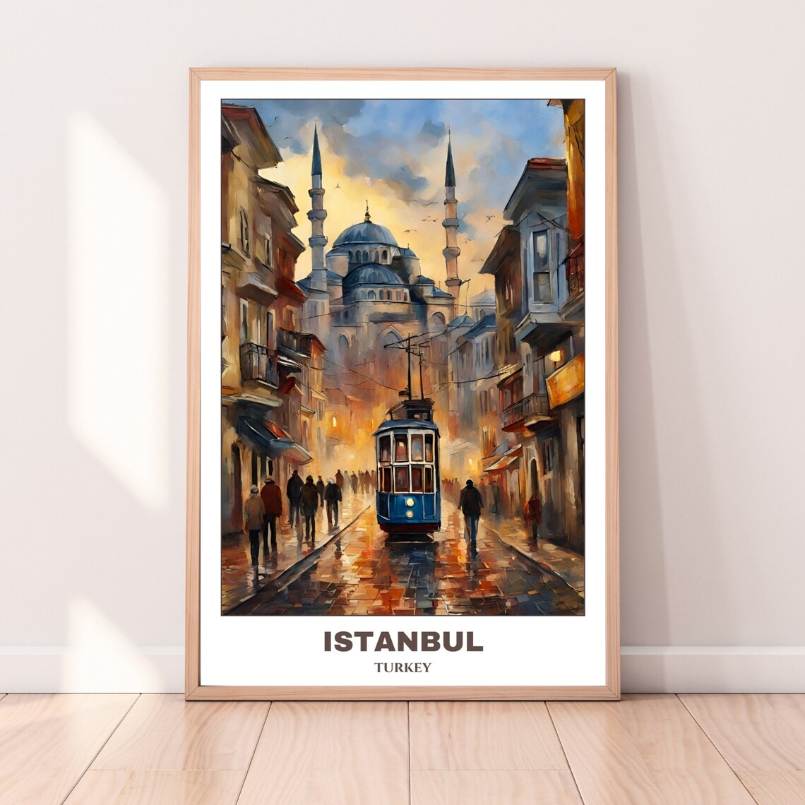 Istanbul Cityscape Painting, Turkey Travel Poster - Image 5