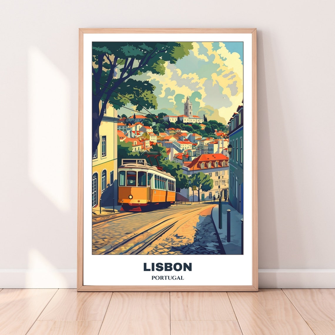 Lisbon Travel Poster Portugal Travel Poster Citycape Painting Print Wall Art Lisbon Home Decor Lisbon Trip Print - Image 4