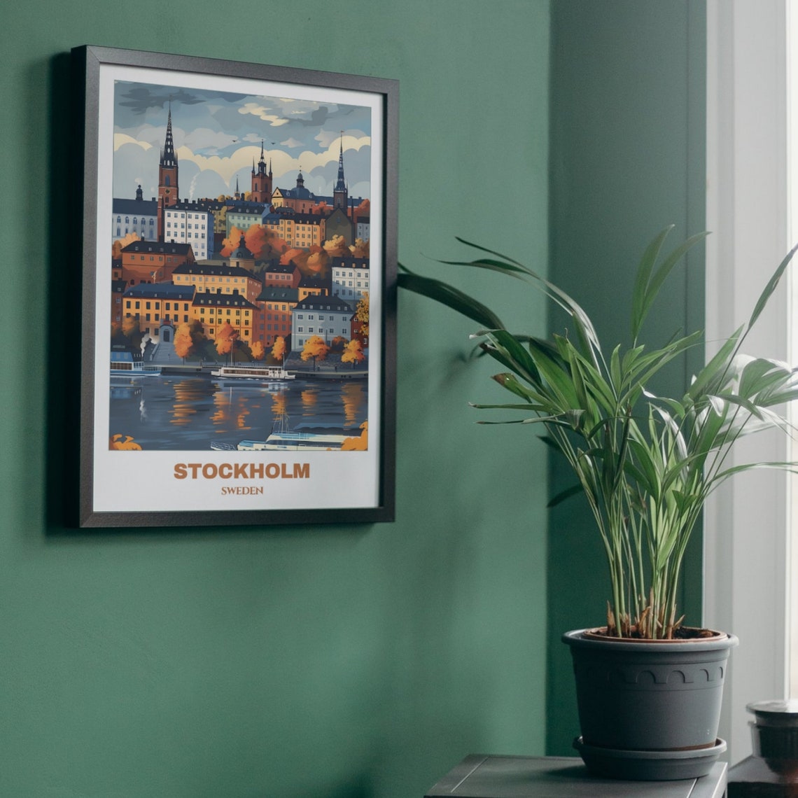 Stockholm Travel Poster Sweden Travel Poster Citycape Painting Print Wall Art Stockholm Home Decor Stockholm Trip Print - Image 5