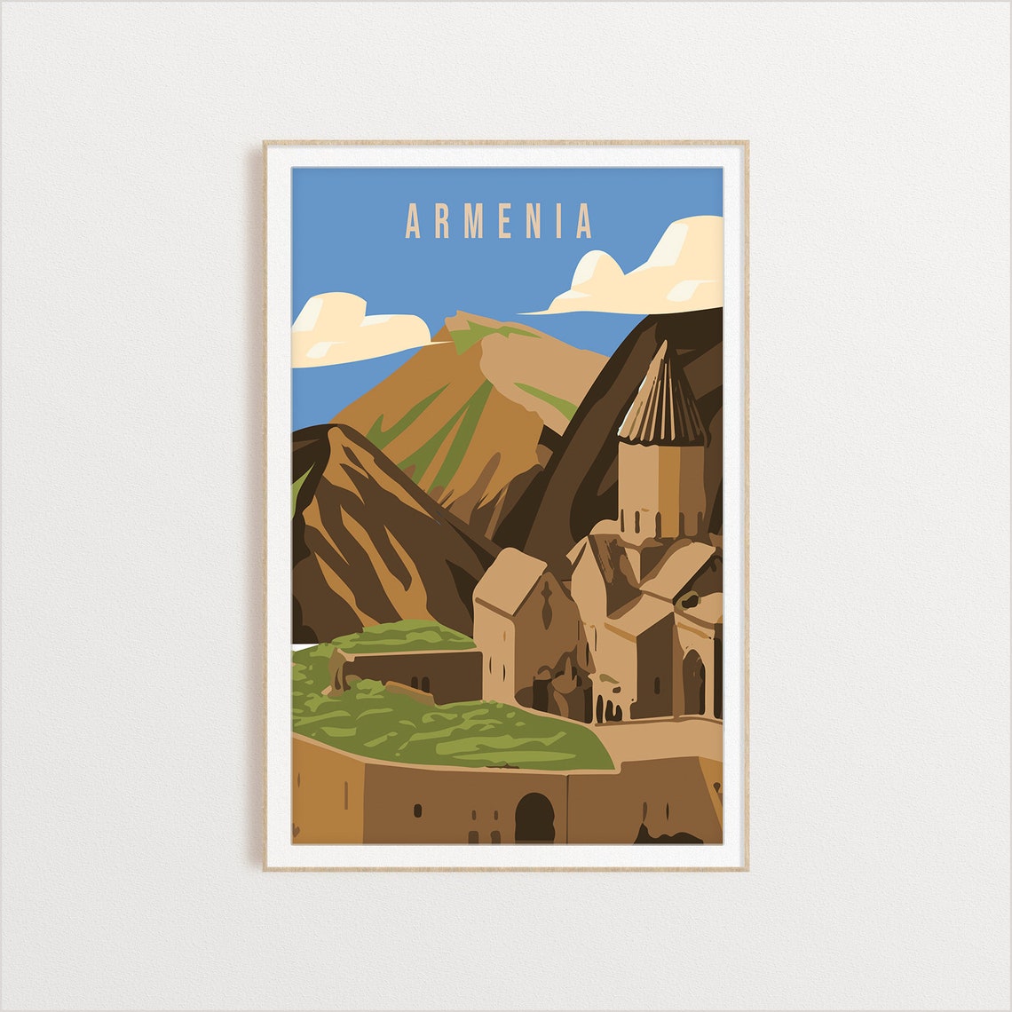 Armenia Country Poster Country Art Country Wall Art Country Print Country Poster Travel Gift Armenia Travel Illustration