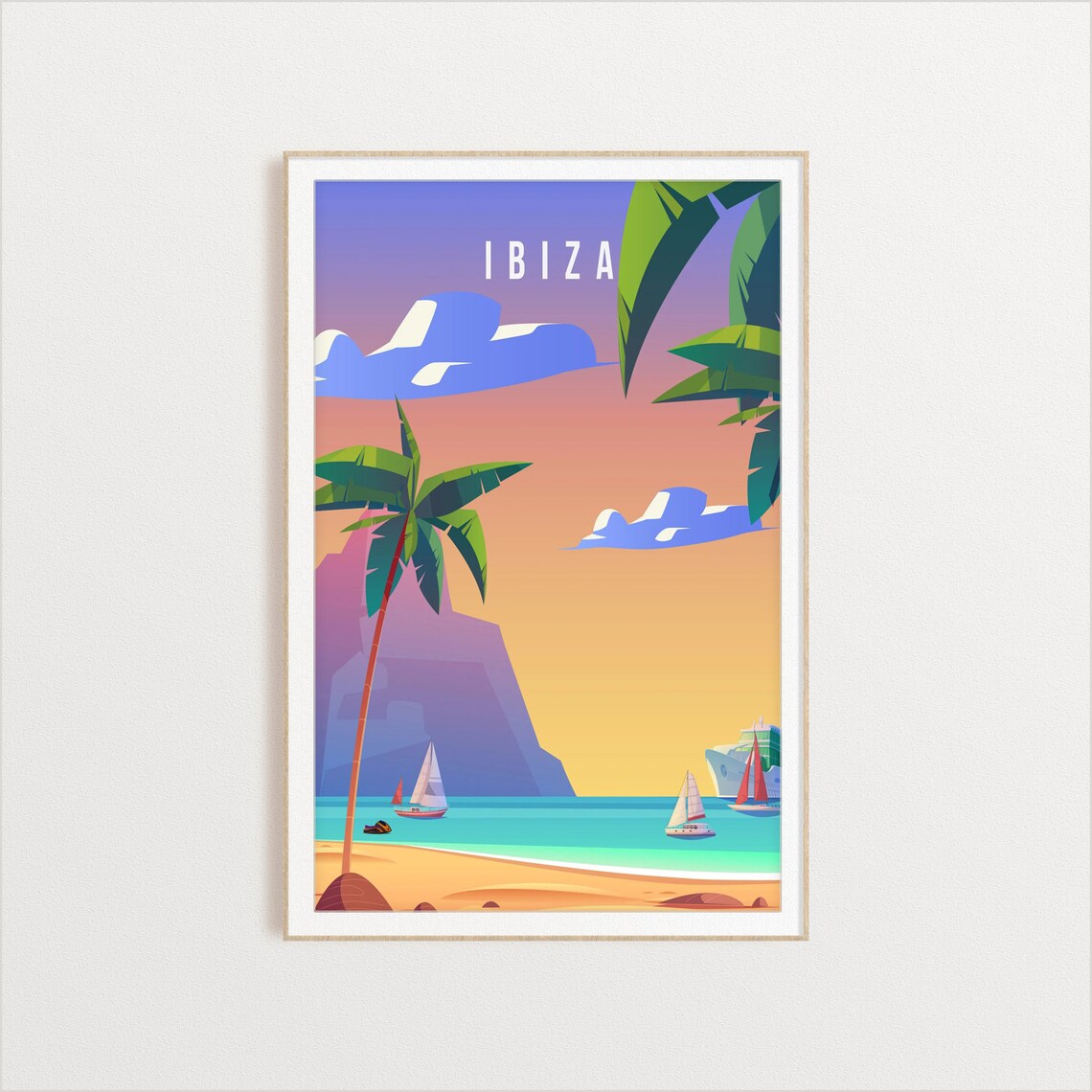 Ibiza City Travel Poster, City Art Print - Image 2
