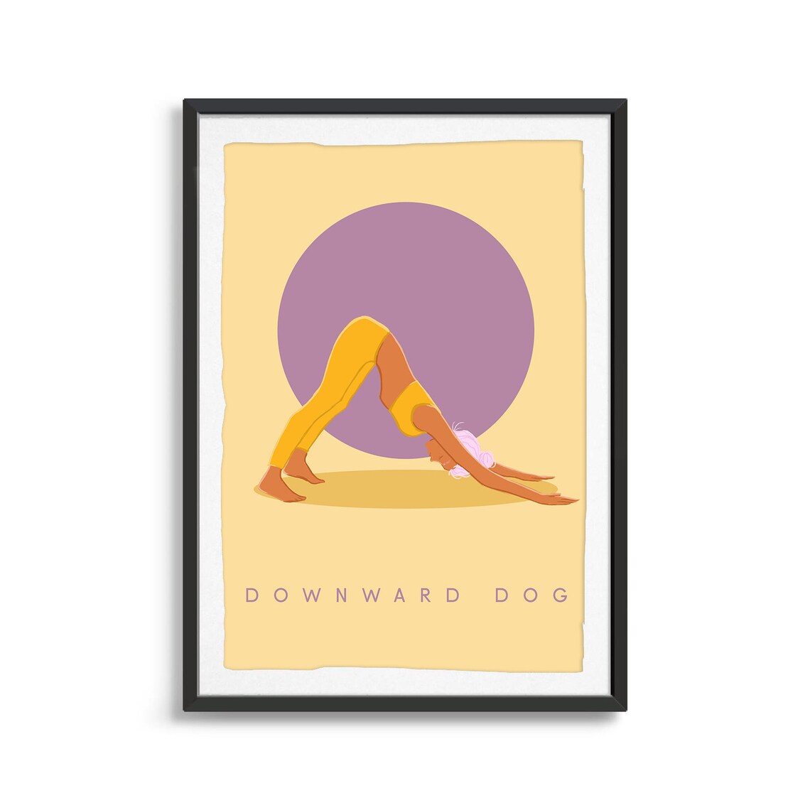 Downward Dog Pose Yoga Art Print, Studio Decor - Image 2