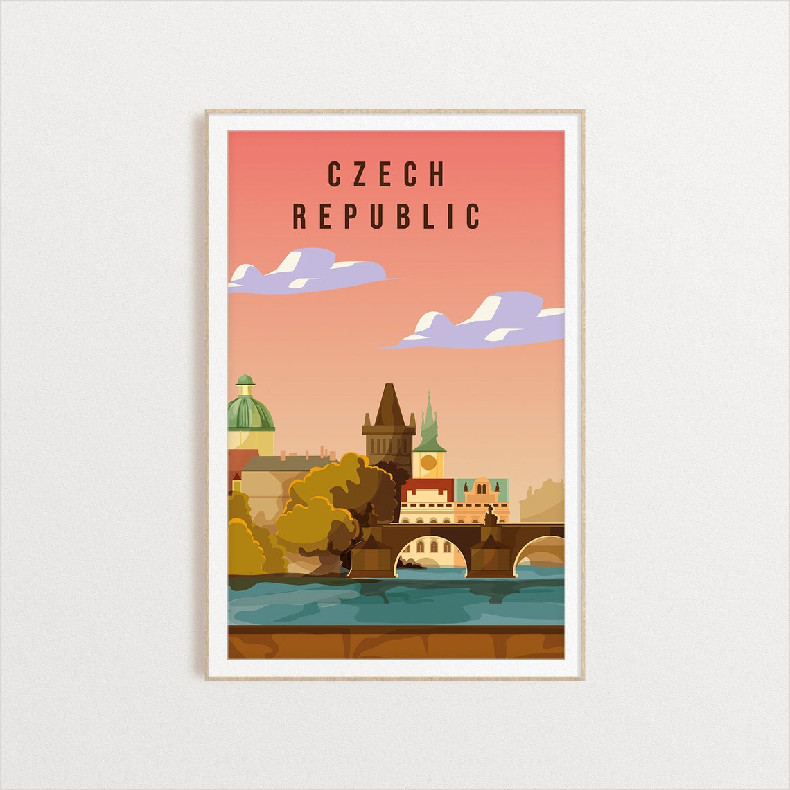 Czech Republic Country Poster Art City Wall Art Country Art Country Poster Country Print Country Art Travel Illustration - Image 2