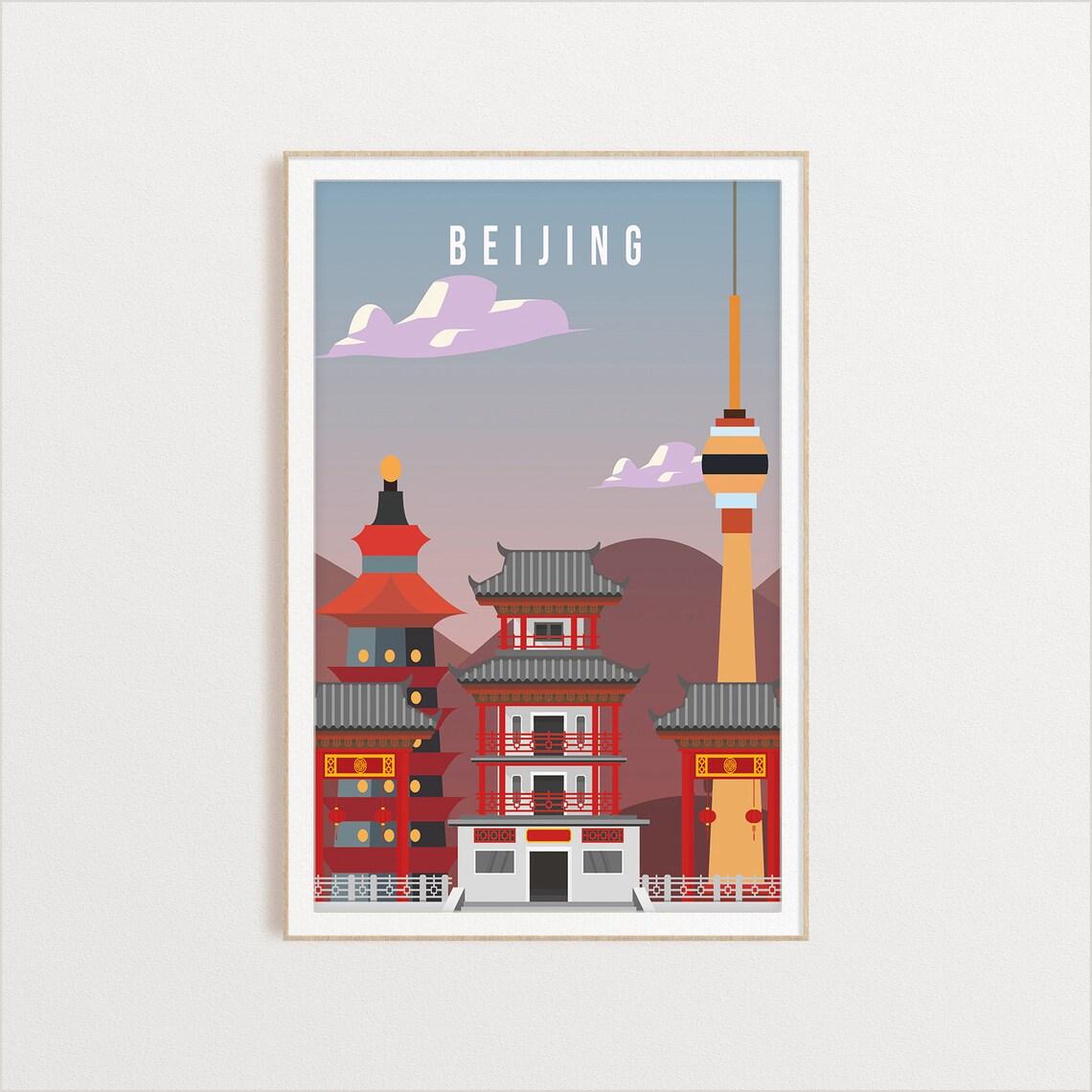 Beijing City Travel Poster, City Illustration - Image 2