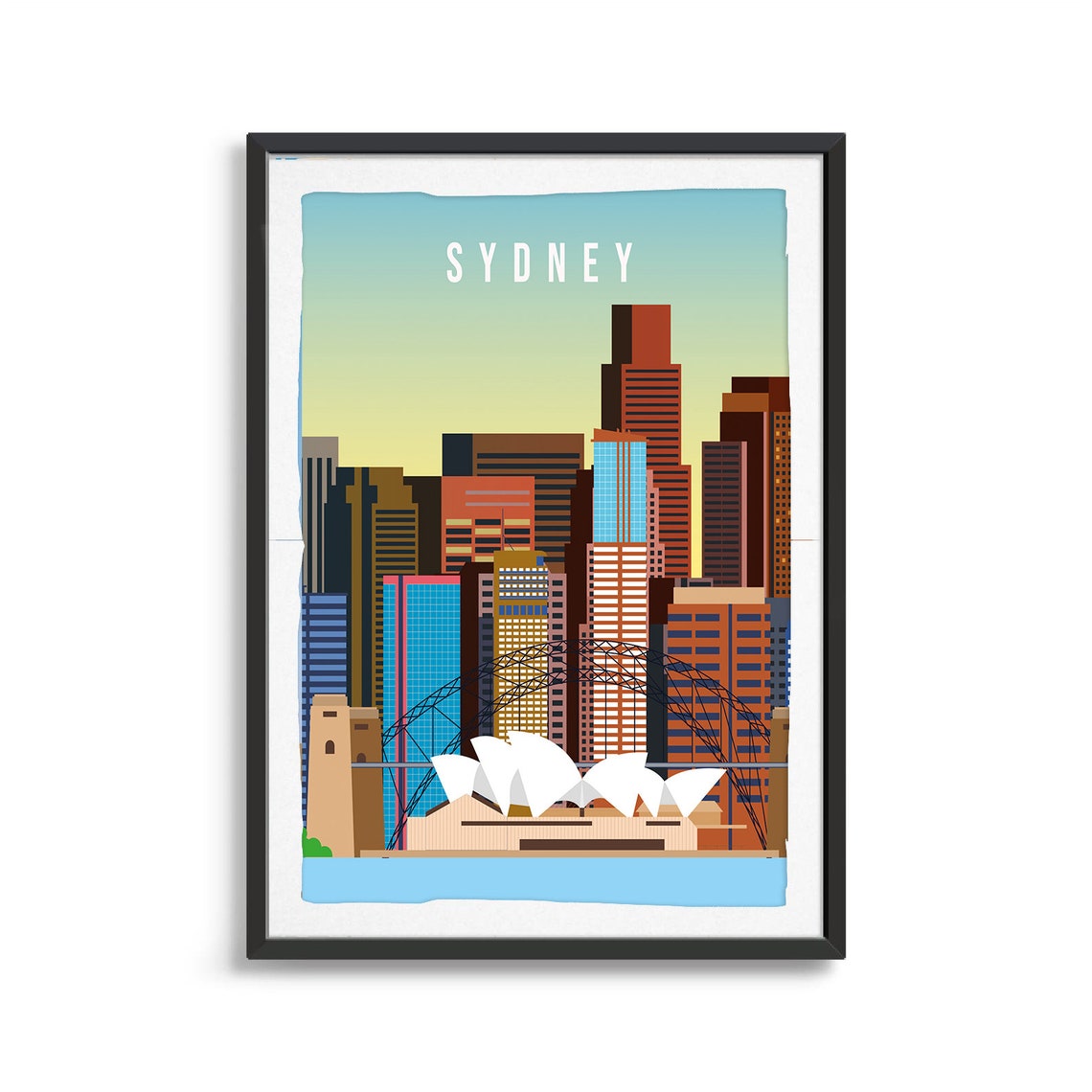 Sydney Australia City Poster City Art City Wall Art City Print City Poster City Print Travel Gift Travel Illustration - Image 2