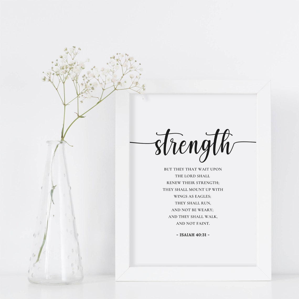 Isaiah 40:31 Minimal Bible Verse Art Print for Christian Home - Image 2