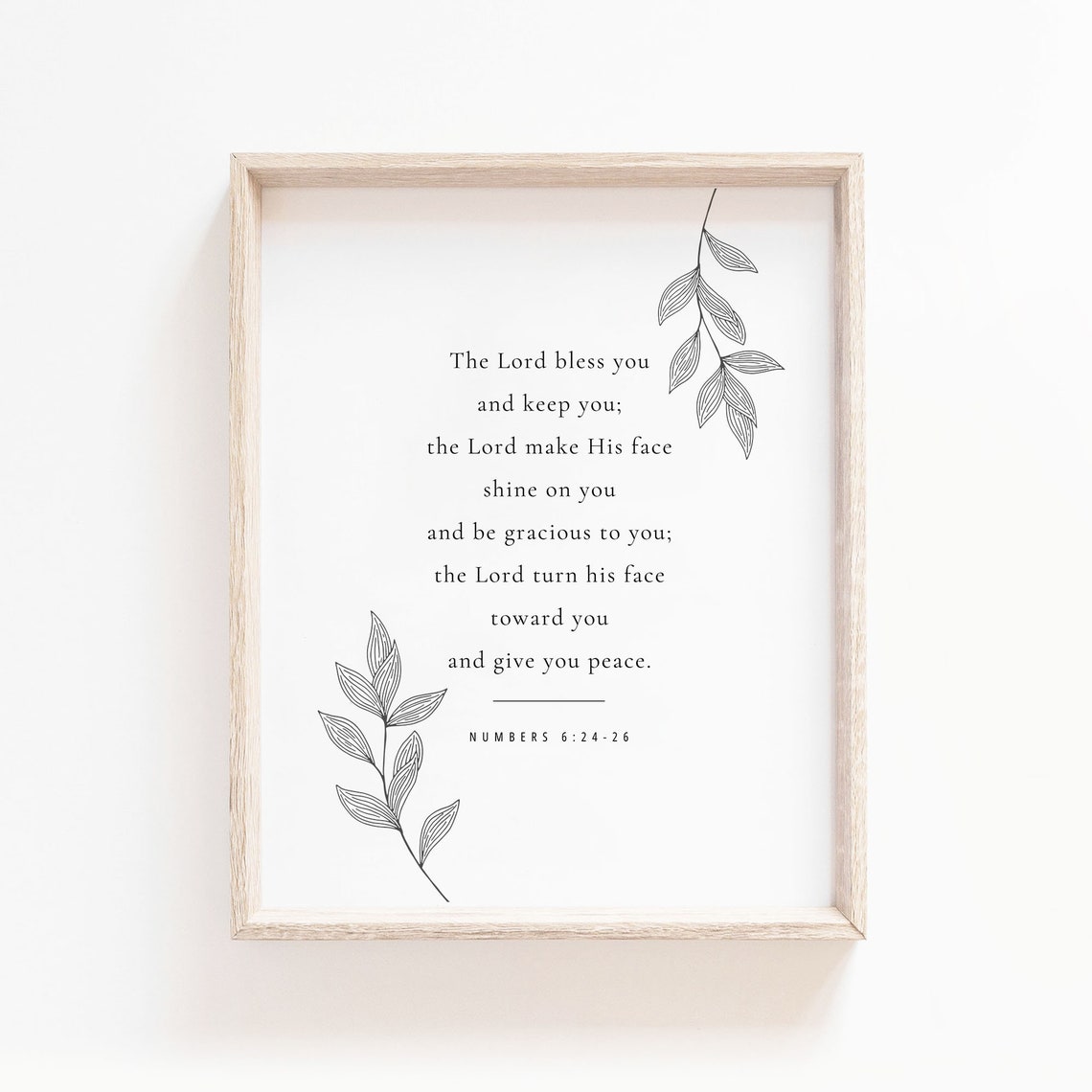 The Lord Bless You Bible Verse Art Print