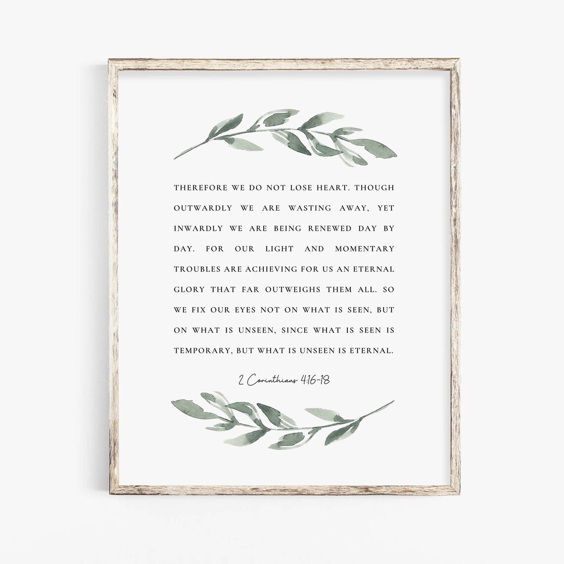 2 Corinthians 4:16-18 Botanical Scripture Art Print - Image 2