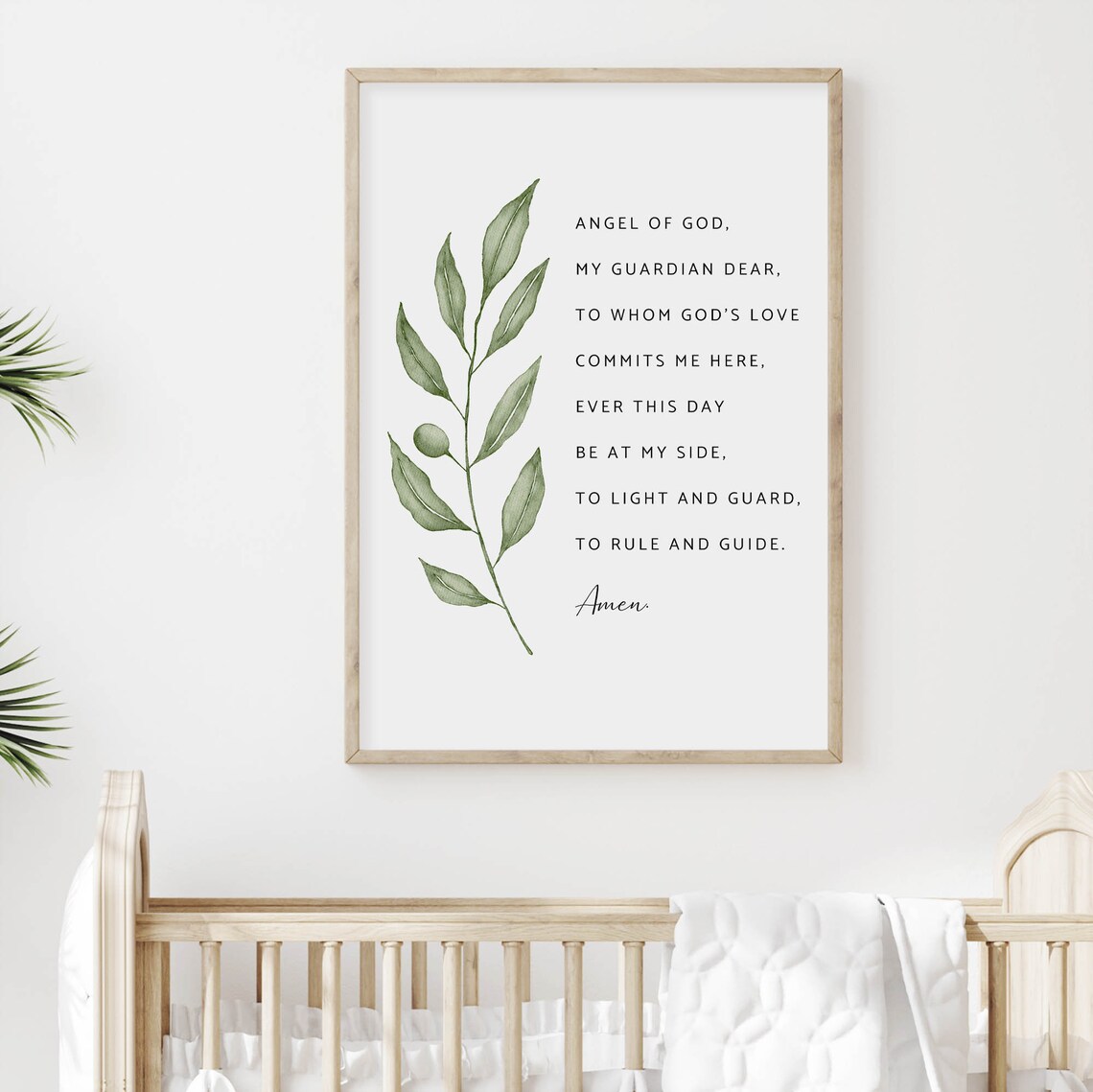 Angel Of God My Guardian Dear Prayer, Art Print - Image 2