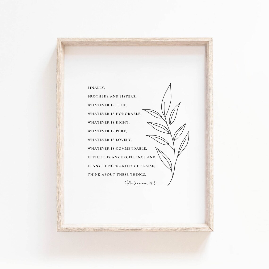 Philippians 4:8 Whatever Is True Scripture Art Print - Image 2