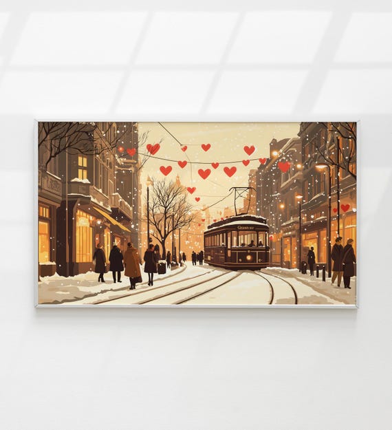 Cute Valentines Day Tv Art Retro Valentines Day Frame Tv Art Valentines Day Decorations Valentines Home Decor