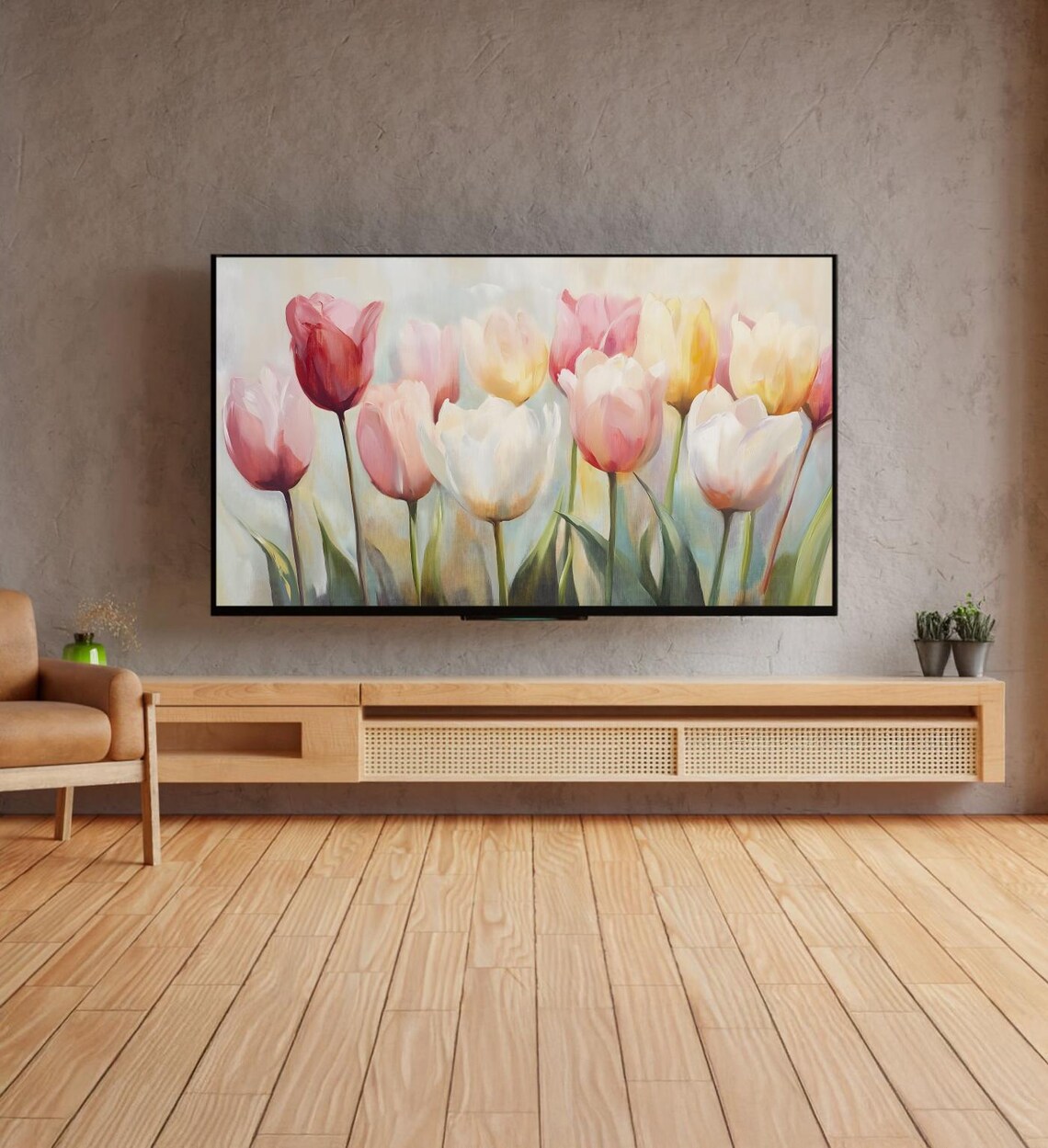Spring Floral Tulip Easter Art for Frame TV - Image 4