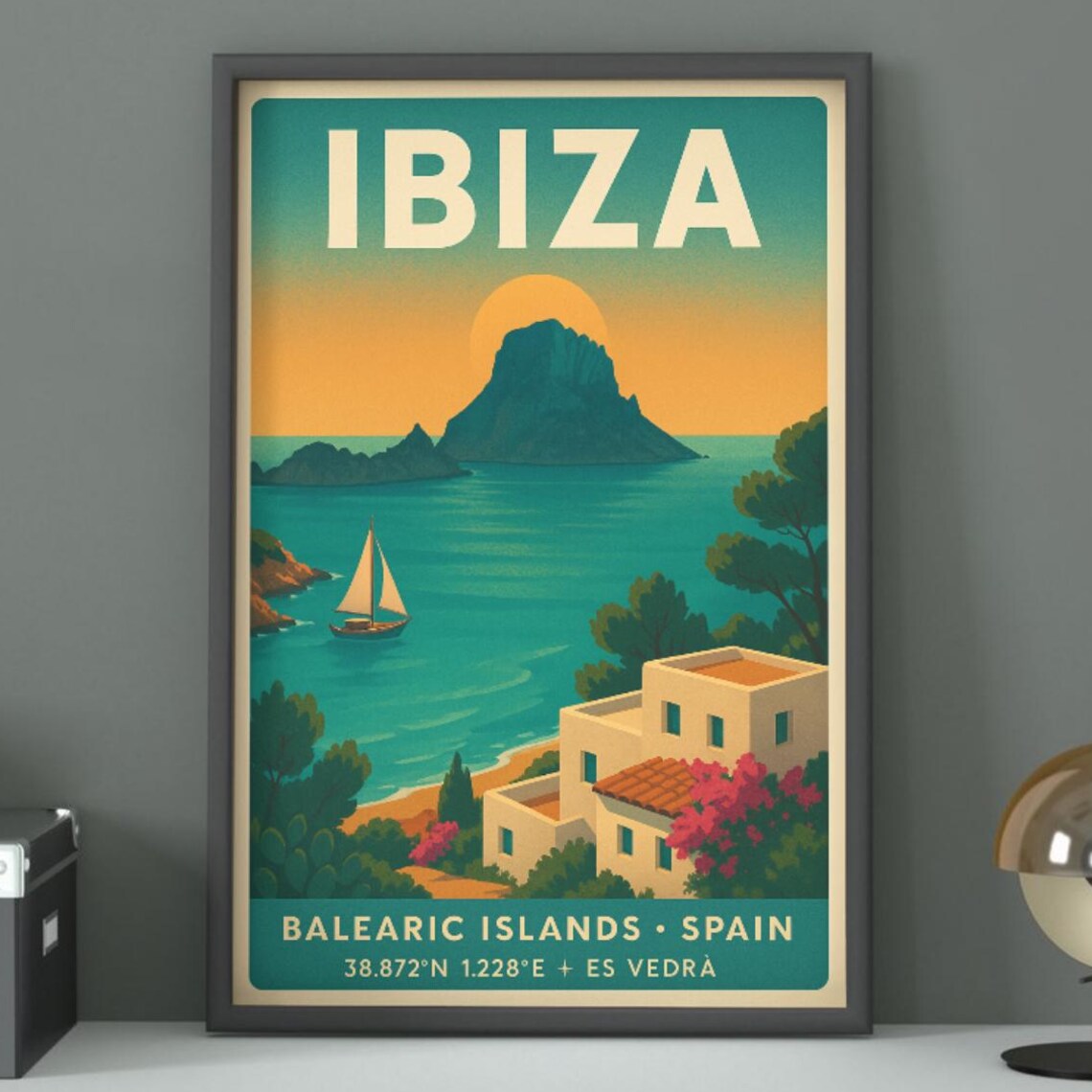 Ibiza Vintage Travel Poster Art Print