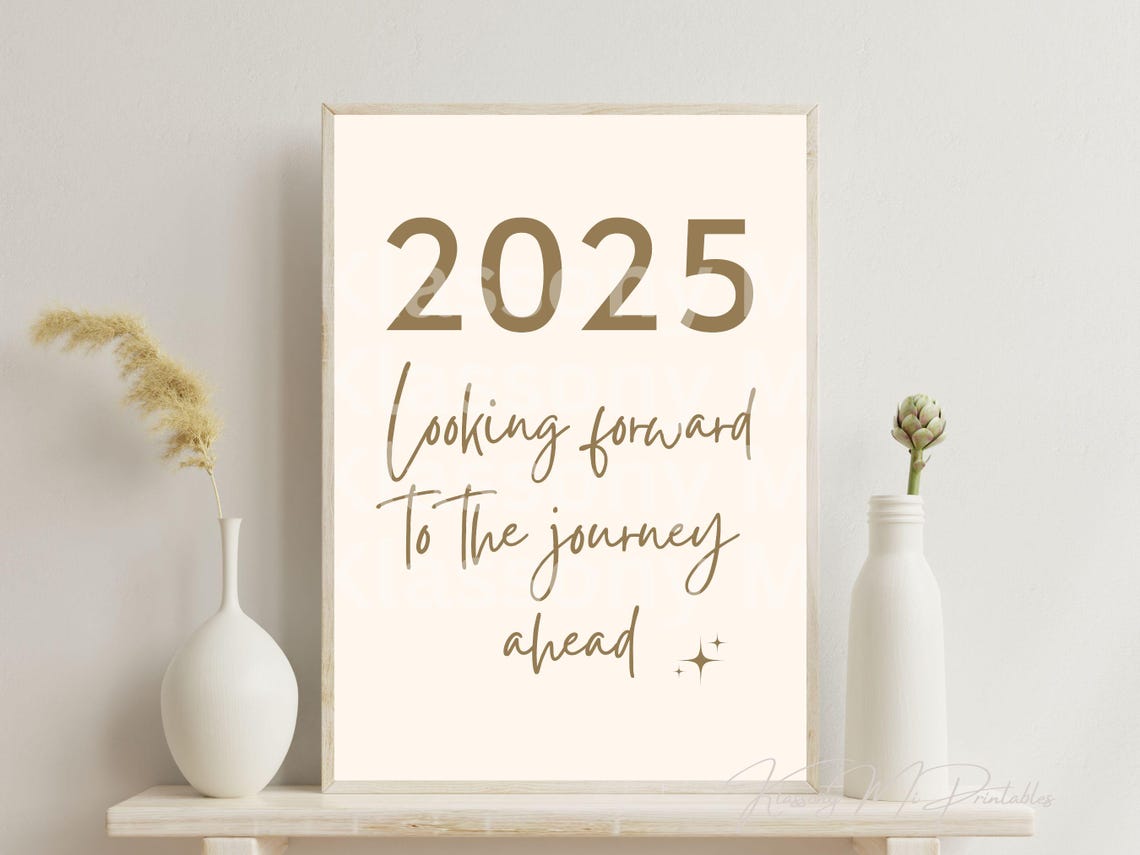 2025 Gold Script Looking Forward To The Journey Ahead Poster - Image 2