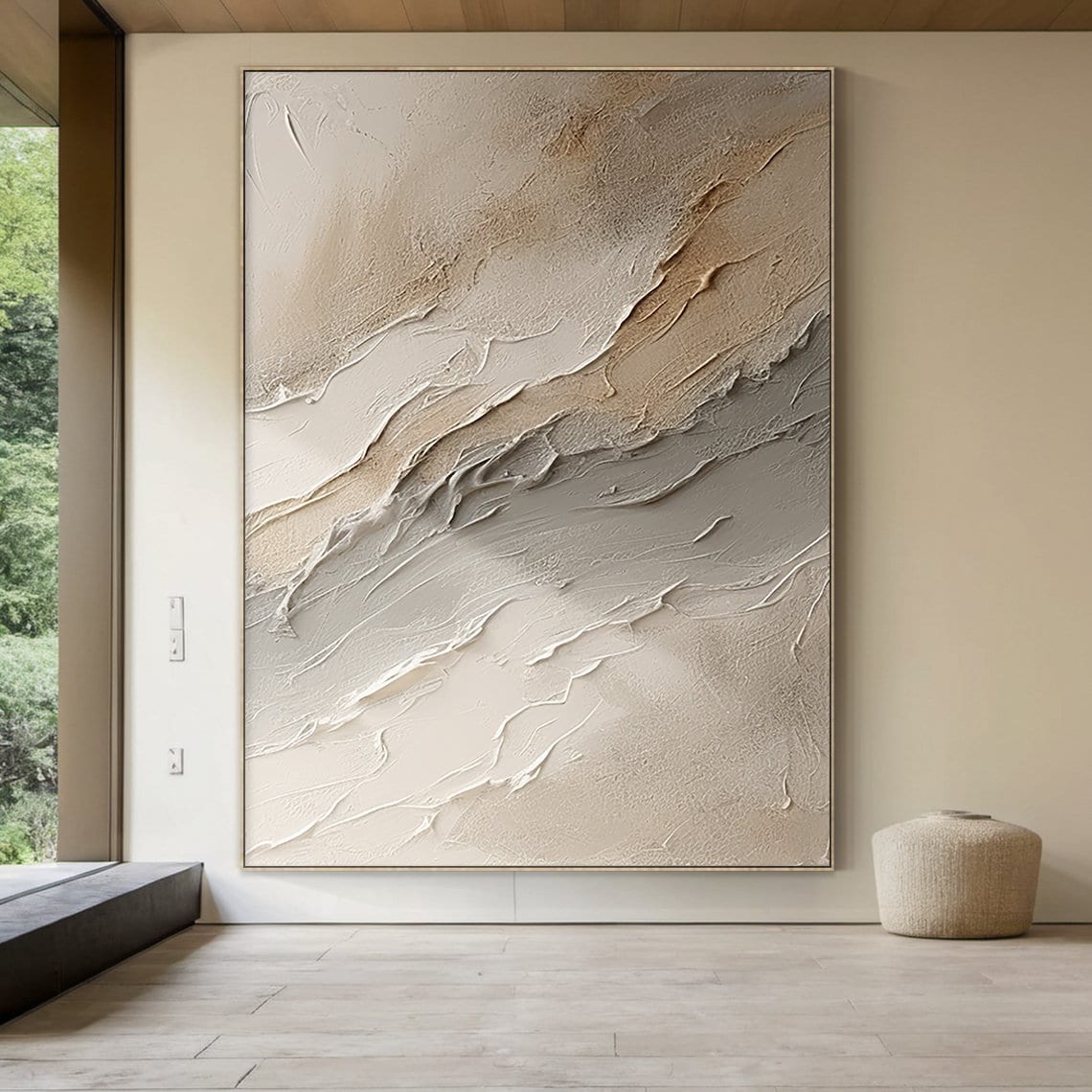 Wabi Sabi Brown Abstract Art Print, Modern Decor
