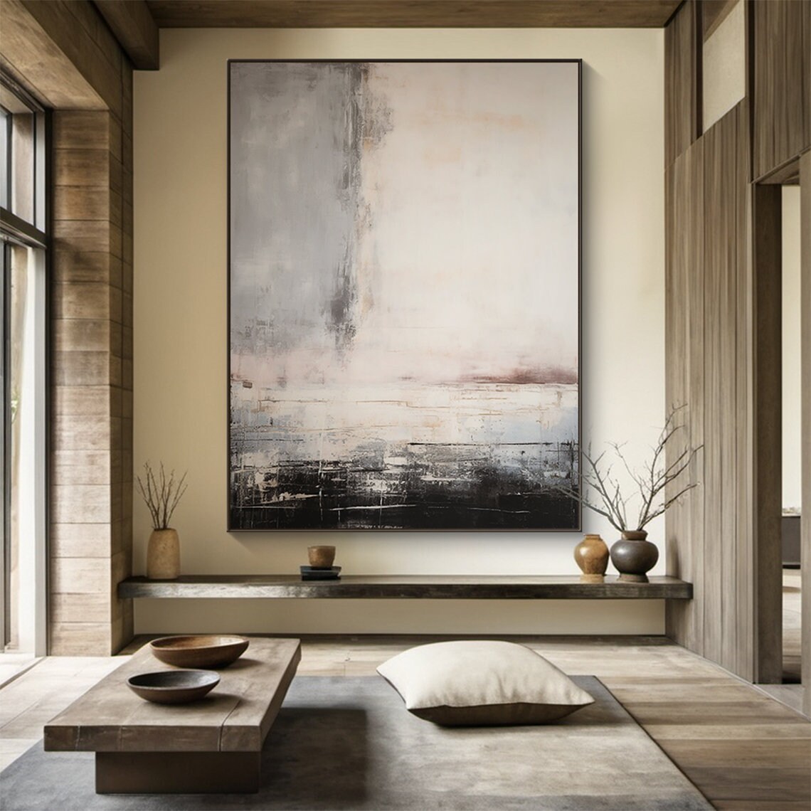 Abstract Oil Painting, Wabi Sabi Wall Art Print