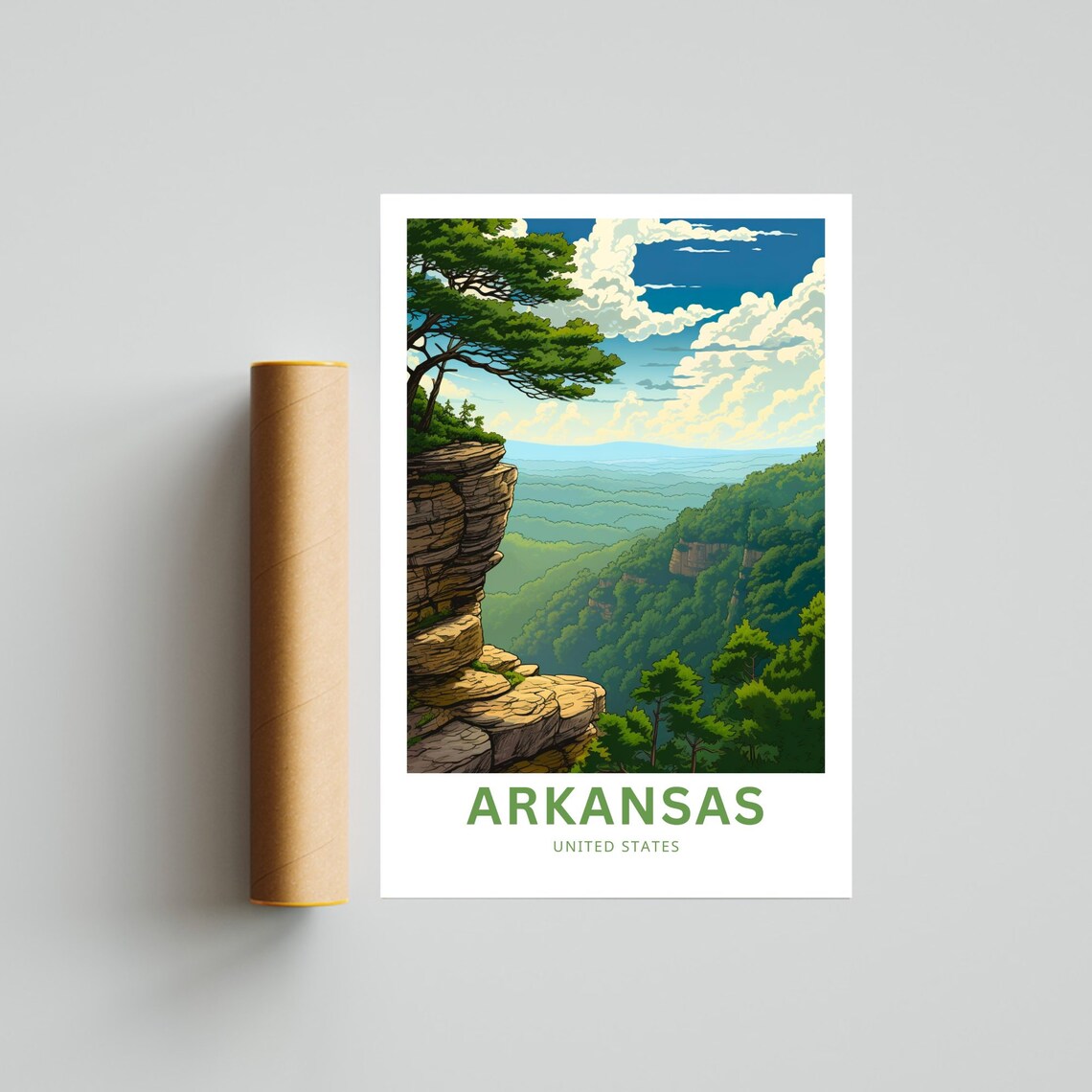 Arkansas United States Present Travel Poster - Image 4