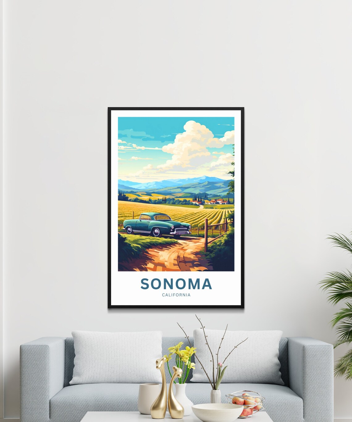 Sonoma Travel Poster, California Wall Art Print - Image 3