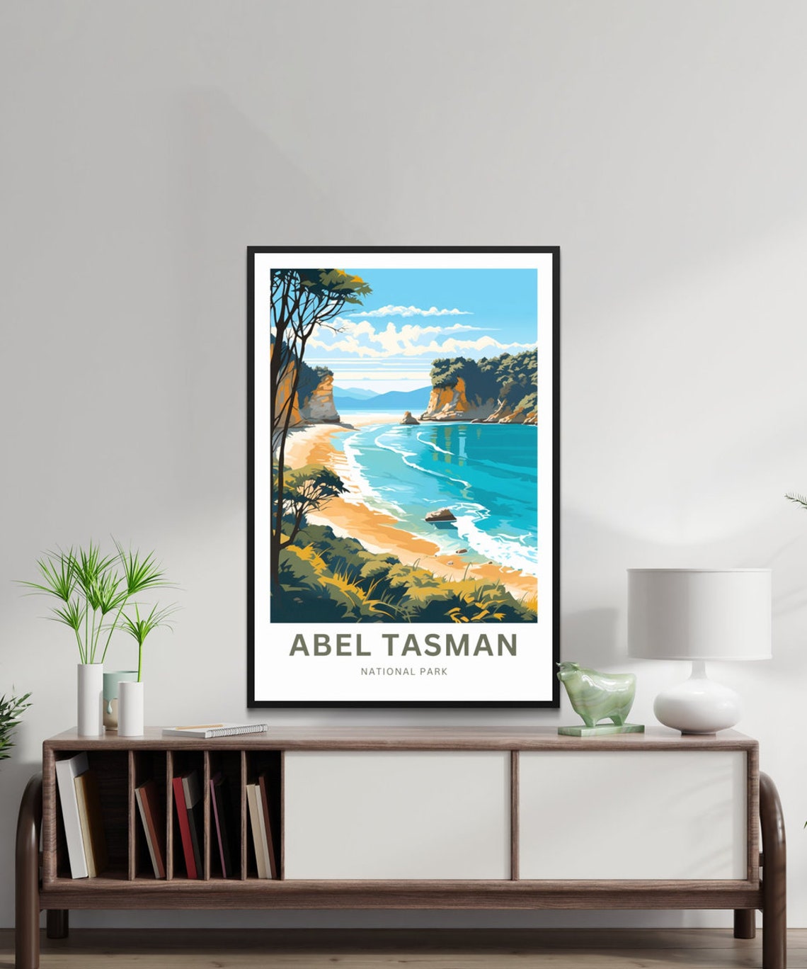 Abel Tasman National Park Sandy Cove Turquoise Custom Poster - Image 2