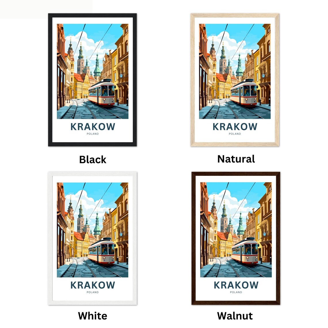 Krakow Travel Poster, Poland Travel Wall Art - Image 2