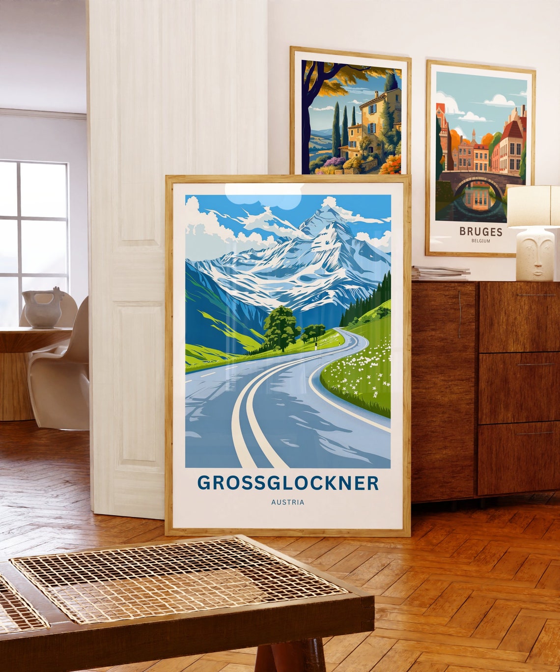 Grossglockner Austria Personalized Wildflower Meadow Road Poster - Image 5