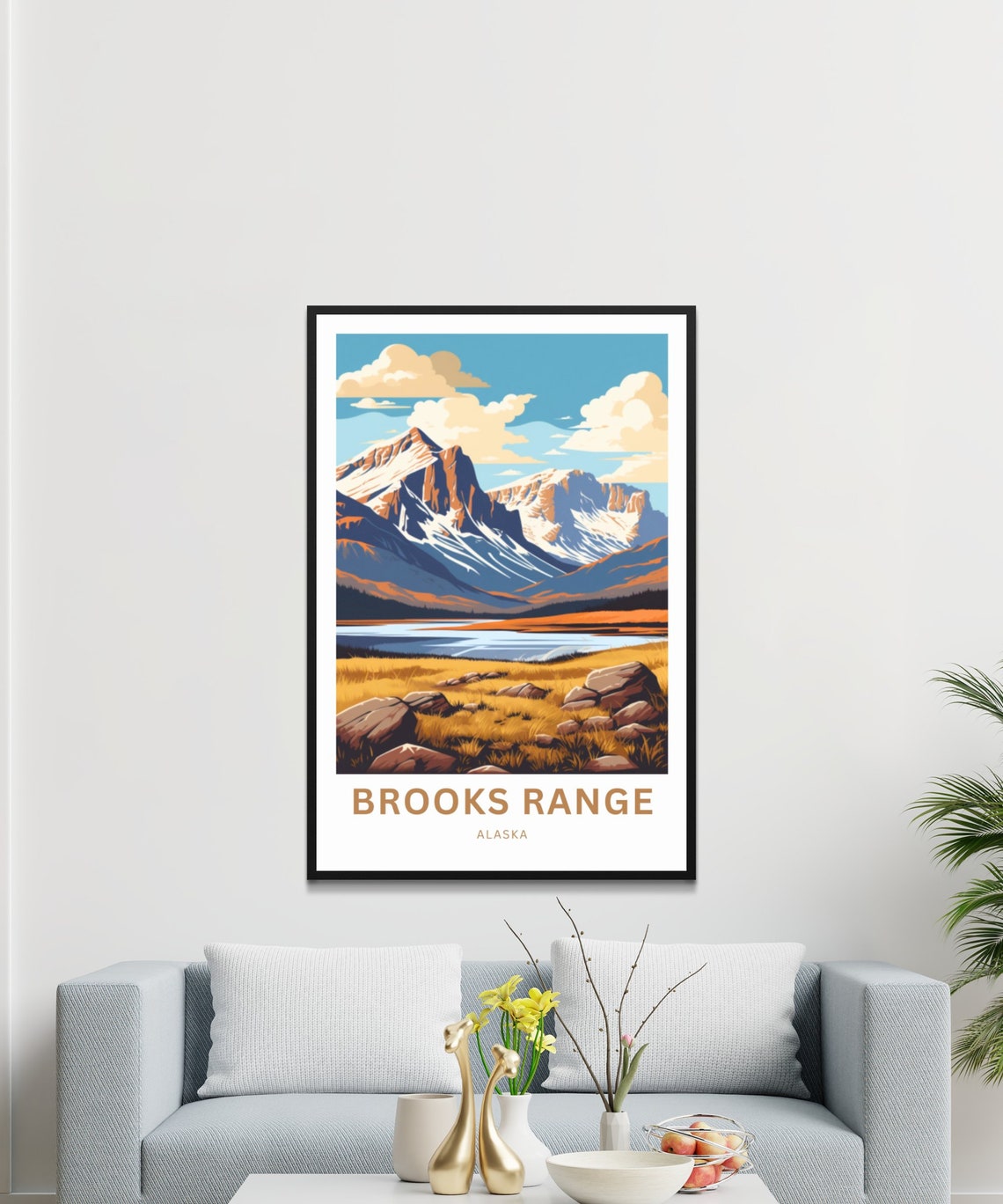 Brooks Range Alaska Snowy Peaks Personalized Mountain Poster - Image 3