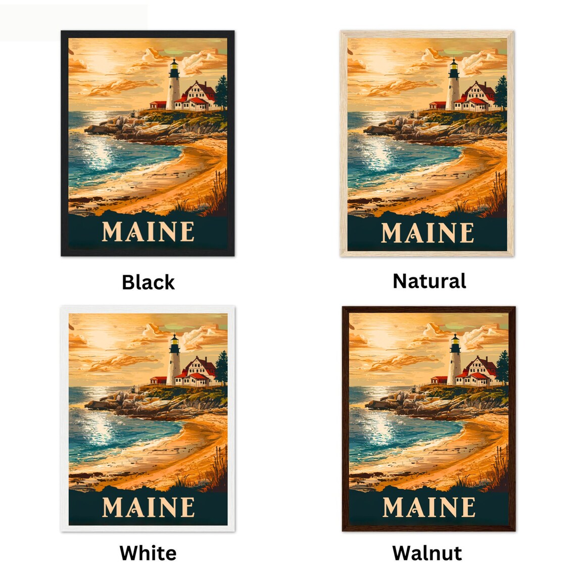 Maine Vintage Travel Poster, United States Travel Poster - Image 4